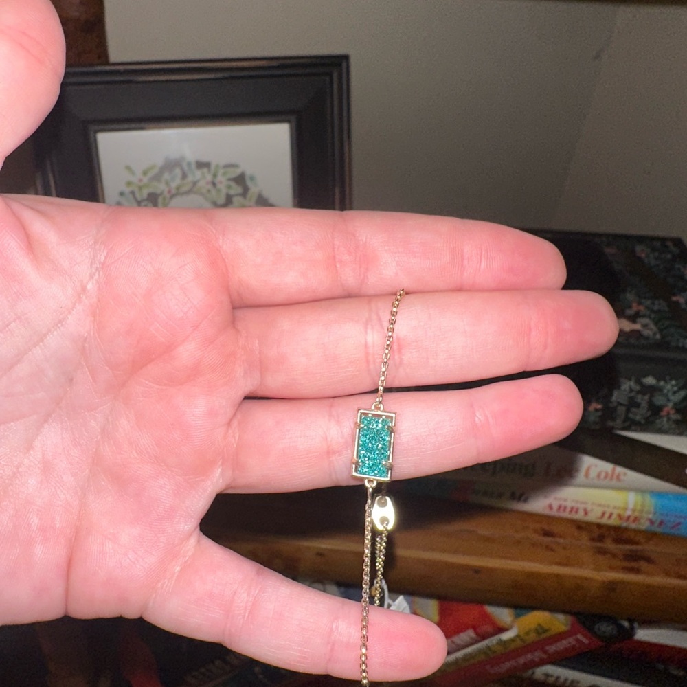 Kendra Scott Green and Gold Bracelet